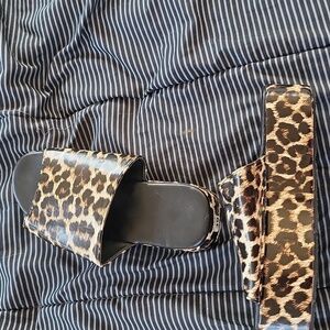 Source Unknown Leopard Print Sandals